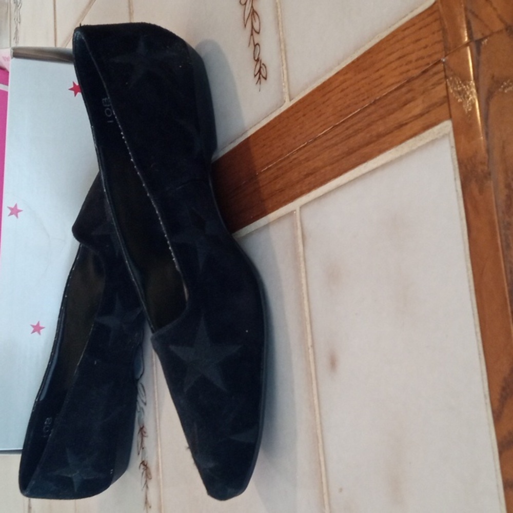 Perry Ellis Black Suede Flats size 10